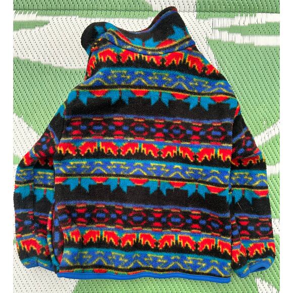 Vintage London Fog Southwestern Aztec Fleece Zip Jacket M (5–6) - Picture 3 of 4